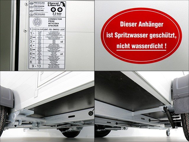 Debon Kofferanhänger Cargo H:190cm 1,3t|Alu, Polybug|Tür|blau - Image 2